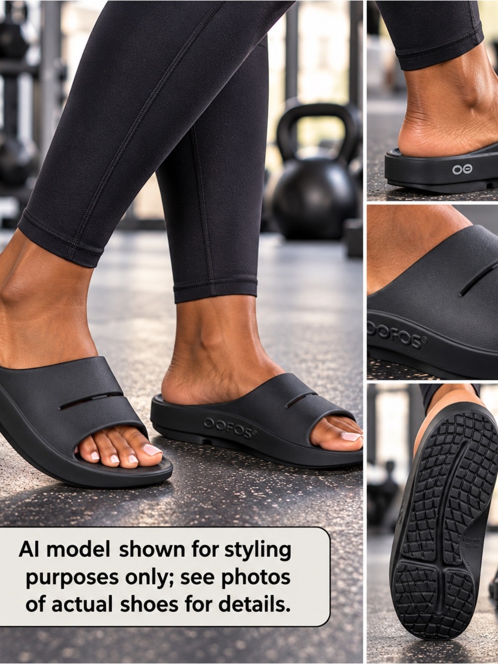 🏋️‍♀️ OOFOS OOahh Black, Recovery Slides Sandals Women’s 9 EU 40 Unisex